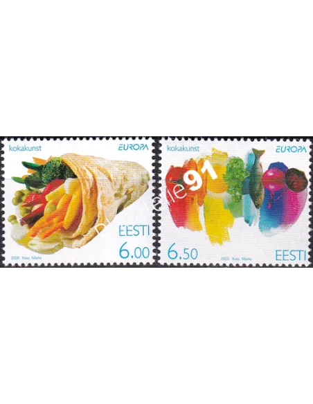 Estonie, n° 489 à 490, collection timbres Europe