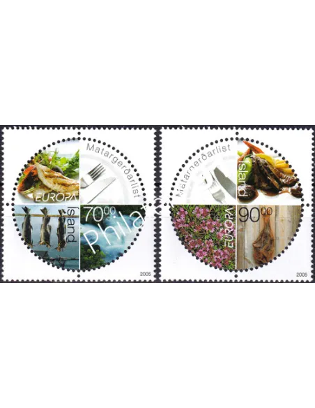 Islande, n° 1030 à 1031, timbres d'Europe