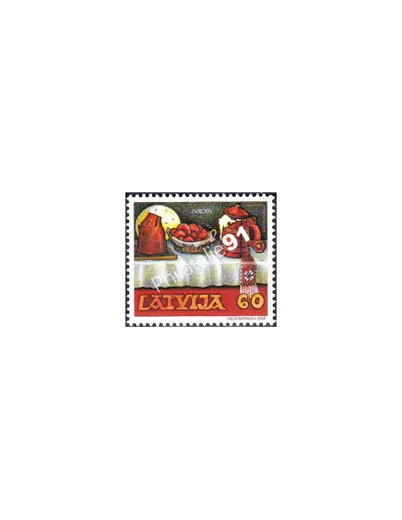 Lettonie, n° 606, collection timbres Europe