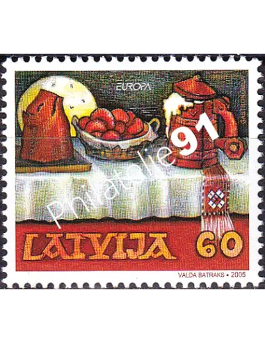 Lettonie, n° 606, collection timbres Europe