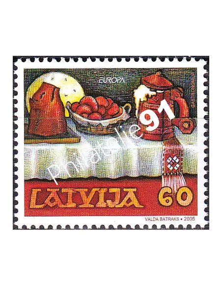 Lettonie, n° 606, collection timbres Europe
