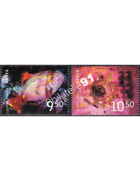 Norvège, n° 1491 à 1492, collection timbres Europe