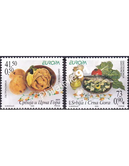 Serbie & Monténégro, n° 3104 à 3105, collection timbres Europe