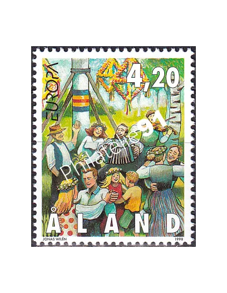Aland, n° 141, collection timbres Europe