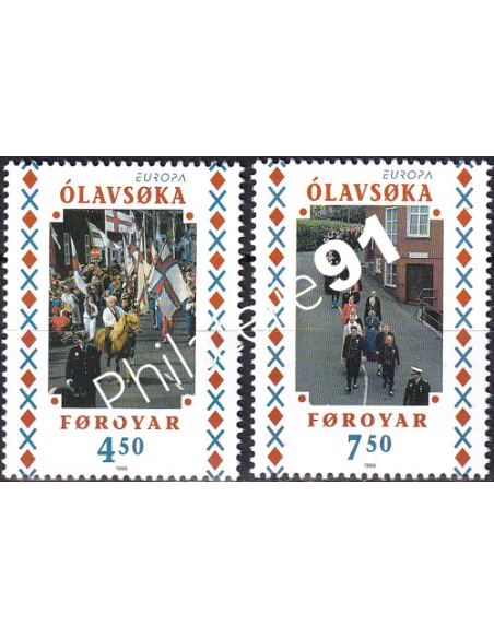 Féroé, n° 334 à 335, collection timbres Europe