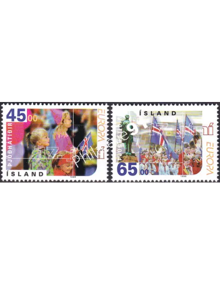 Islande, n° 839 à 840, timbres d'Europe
