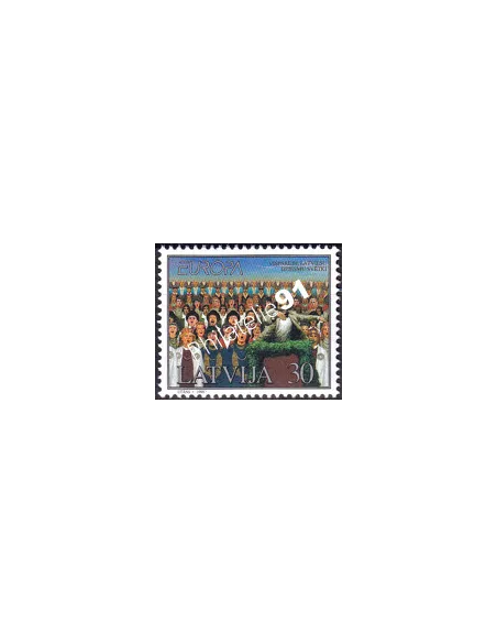 Lettonie, n° 438, collection timbres Europe