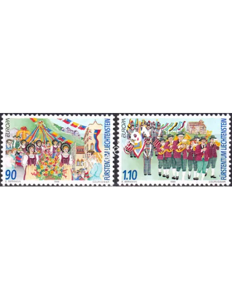 Liechtenstein, n° 1106 à 1107, collection timbres Europe