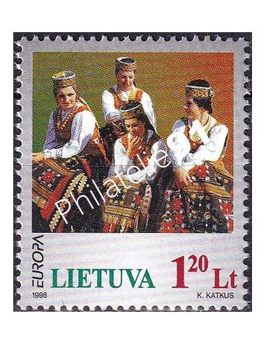 Lituanie, n° 580, collection timbres Europe