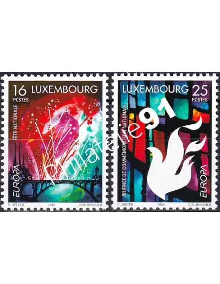 Luxembourg, n° 1401 à 1402, collection timbres Europe