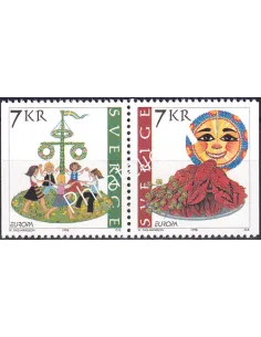 Suède, n° 2041 à 2042, paire de carnet, collection timbres Europe