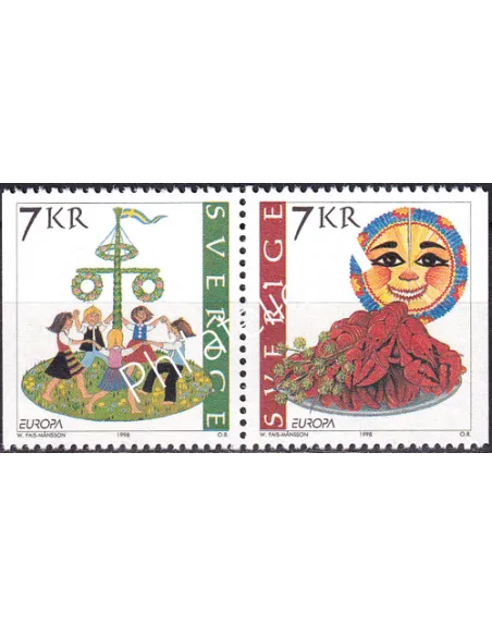 Suède, n° 2041 à 2042, paire de carnet, collection timbres Europe