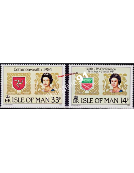 Timbres d'Ile de Man n° 258 à 259, Elizabeth II, timbres d'Europe