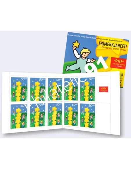 Islande, Carnet n° 890, timbres d'Europe