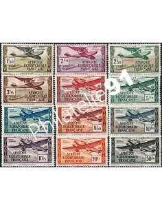 A.E.F. - PA  n°  30 à à 41 - Avion, timbres des colonies