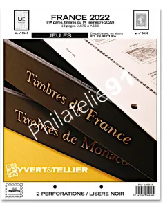 -                      2022  -   JEU  FS FRANCE - 1er semestre 2022 (liseré noir, avec visuel des timbres, sans pochette)