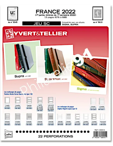 -                      2022  -      JEU  SC FRANCE - 1er semestre 2022 (avec pochettes)