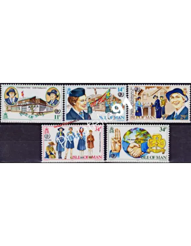Timbres d'Ile de Man n° 268 à 272, scouts, collection timbres d'Europe