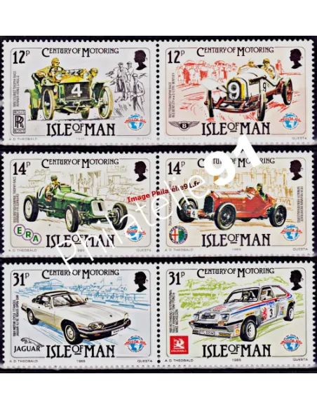 Timbres d'ILE DE MAN n° 277 à 282, VOITURE, timbres d'Europe