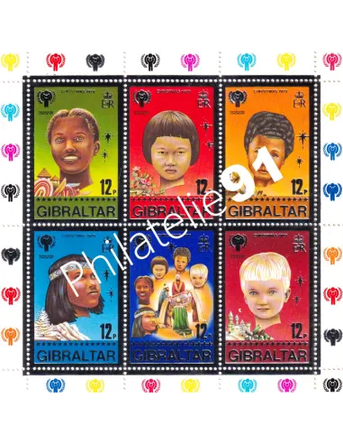 Gibraltar, n° 397 à 402, en Feuille, collection timbres Europe