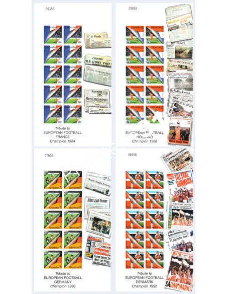 Gibraltar, n° 906 à 909, lot de 4 Feuilles, collection timbres Europe