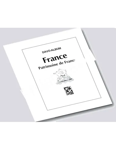 Feuilles DAVO France pour blocs Patrimoine de France, matériel philatélique