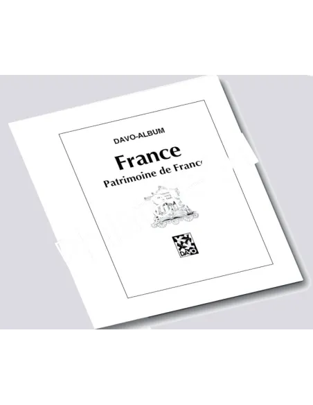 Feuilles DAVO France pour blocs Patrimoine de France, matériel philatélique