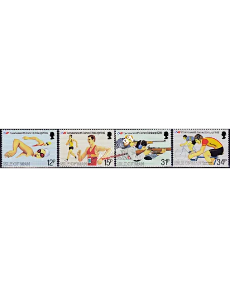 Timbres d'Ile de Man n° 293 à 296, Sports, collection timbres d'Europe
