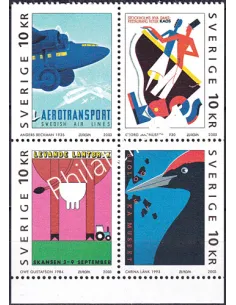 Suède, n° 2317 à 2320, bloc de 4, collection timbres Europe