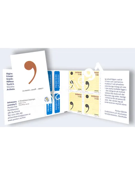 Suède, Carnet n° 2619, collection timbres Europe