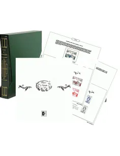 - AV - France - Jeu LUXE 2014 à 2018 pour tous les blocs Trésors de la Philatélie + reliure + étui