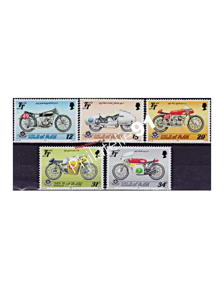 ILE DE MAN - n°  334 à 338 ** - course motocycliste Tourist Trophy