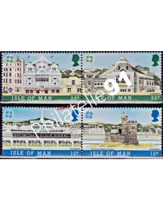 ILE DE MAN - n°  330 à 333 ** - EUROPA 1987 - Architecture moderne