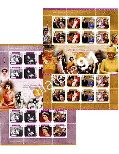 Ile de Man, 2 feuilles des timbres n° 1286 à 1293, Timbres d'Europe