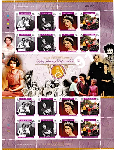 Ile de Man, 2 feuilles des timbres n° 1286 à 1293, Timbres d'Europe