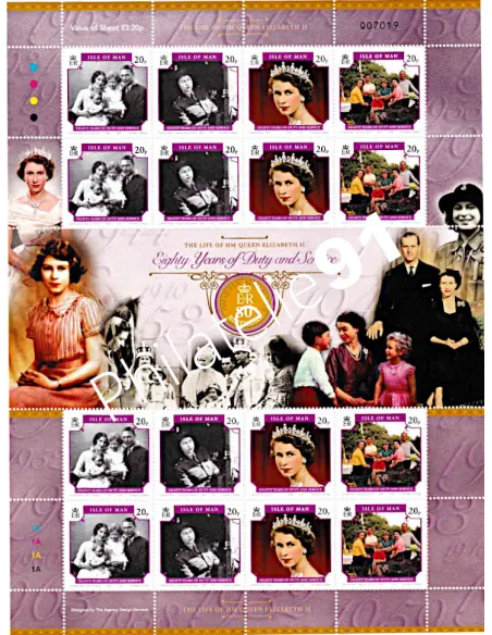 Ile de Man, 2 feuilles des timbres n° 1286 à 1293, Timbres d'Europe