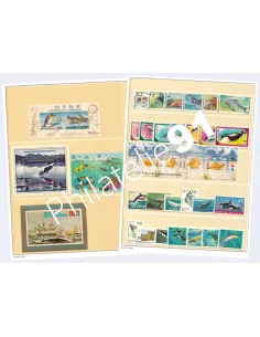 Lot de Blocs et séries Mammifères marins, timbres thématiques