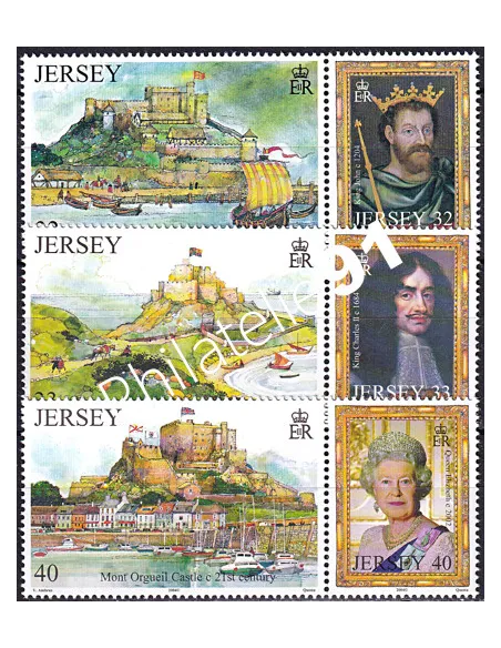 JERSEY, n° 1164 à 1169, collection timbres Europe