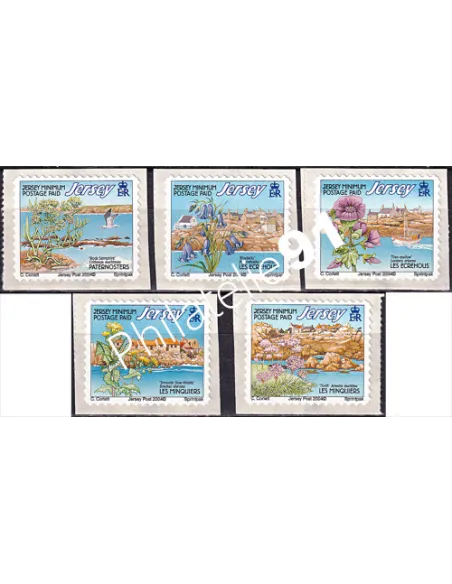 JERSEY, n° 1190 à 1194, adhésifs, collection timbres Europe