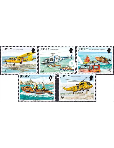 JERSEY, n° 1195 à 1199, collection timbres Europe