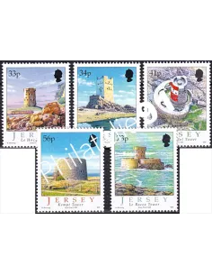 JERSEY, n° 1227 à 1231, collection timbres Europe