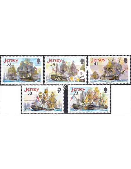 JERSEY, n° 1239 à 1243, collection timbres Europe