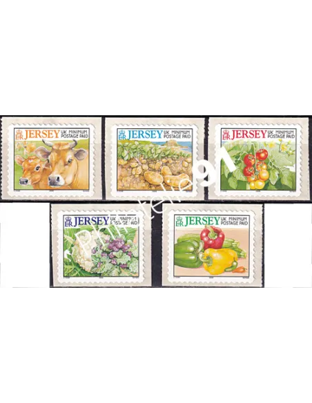 JERSEY, n° 1255 à 1259, adhésifs, collection timbres Europe