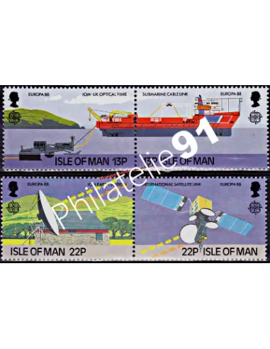 ILE DE MAN - n° 367 à 370 - EUROPA 1988 - Transport et communication