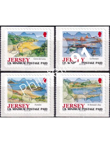 JERSEY, n° 1281 à 1284, adhésifs, collection timbres Europe