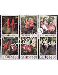 ILE DE MAN - n°  375 à 380 ** - Société mannoise des amateurs de fuchsias