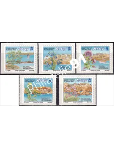 JERSEY, n° 1308 à 1312, adhésifs, collection timbres Europe