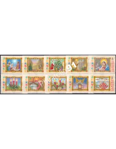 JERSEY, n° 1313 à 1322, adhésifs, collection timbres Europe