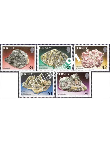 JERSEY, n° 1323 à 1327, collection timbres Europe