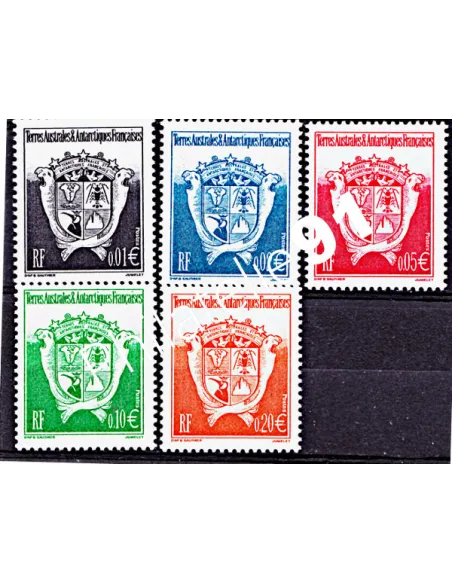 TAAF, n° 322 à 326, Collection timbres Dom-Tom